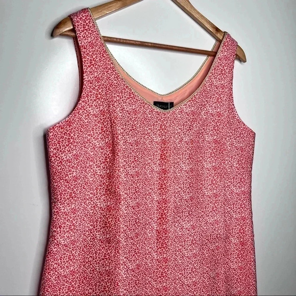 Buckley K NWT Coral Cheetah Print Shift Dress Size 12 - Picture 4 of 7